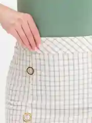 Лимонный юбка женская в клеточку
