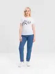 Белый футболка женская с принтом
