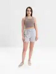 Серый металлик шорты женские