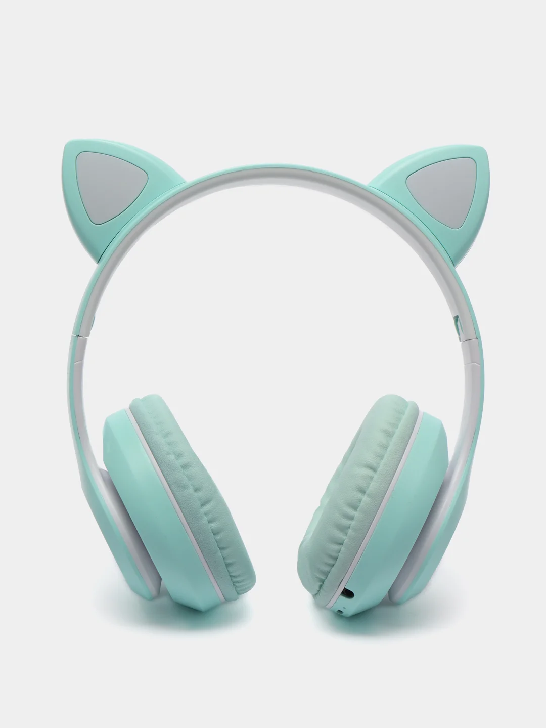 Бирюзовый наушники беспроводные, детские, VZV-28M Cat Ear, с кошачьими ушками, светящиеся