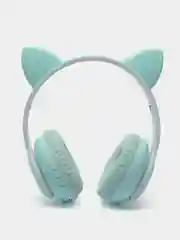 Бирюзовый наушники беспроводные, детские, VZV-28M Cat Ear, с кошачьими ушками, светящиеся