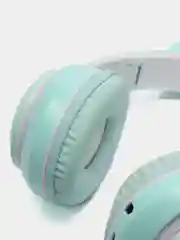 Бирюзовый наушники беспроводные, детские, VZV-28M Cat Ear, с кошачьими ушками, светящиеся