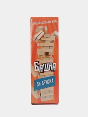 Падающая башня "Время игры", 20,5 х 6,3 см, 54 бруска, брусок 6,3 х 1,1 х 2,1 см