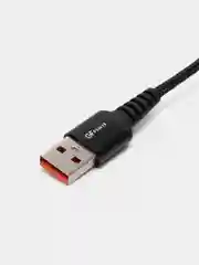 Черный кабель USB на Type-C "GFPower 02T", 1 метр, 2.4A, нейлон, Android