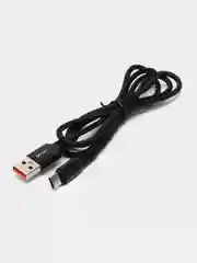 Черный кабель USB на Type-C "GFPower 02T", 1 метр, 2.4A, нейлон, Android