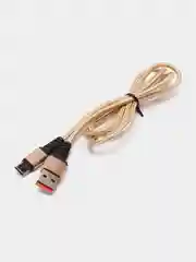 Золотой кабель USB на Type-C "GFPower 02T", 1 метр, 2.4A, нейлон, Android
