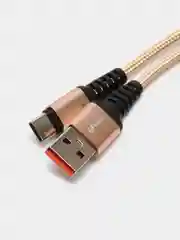 Золотой кабель USB на Type-C "GFPower 02T", 1 метр, 2.4A, нейлон, Android