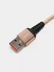 Золотой кабель USB на Type-C "GFPower 02T", 1 метр, 2.4A, нейлон, Android