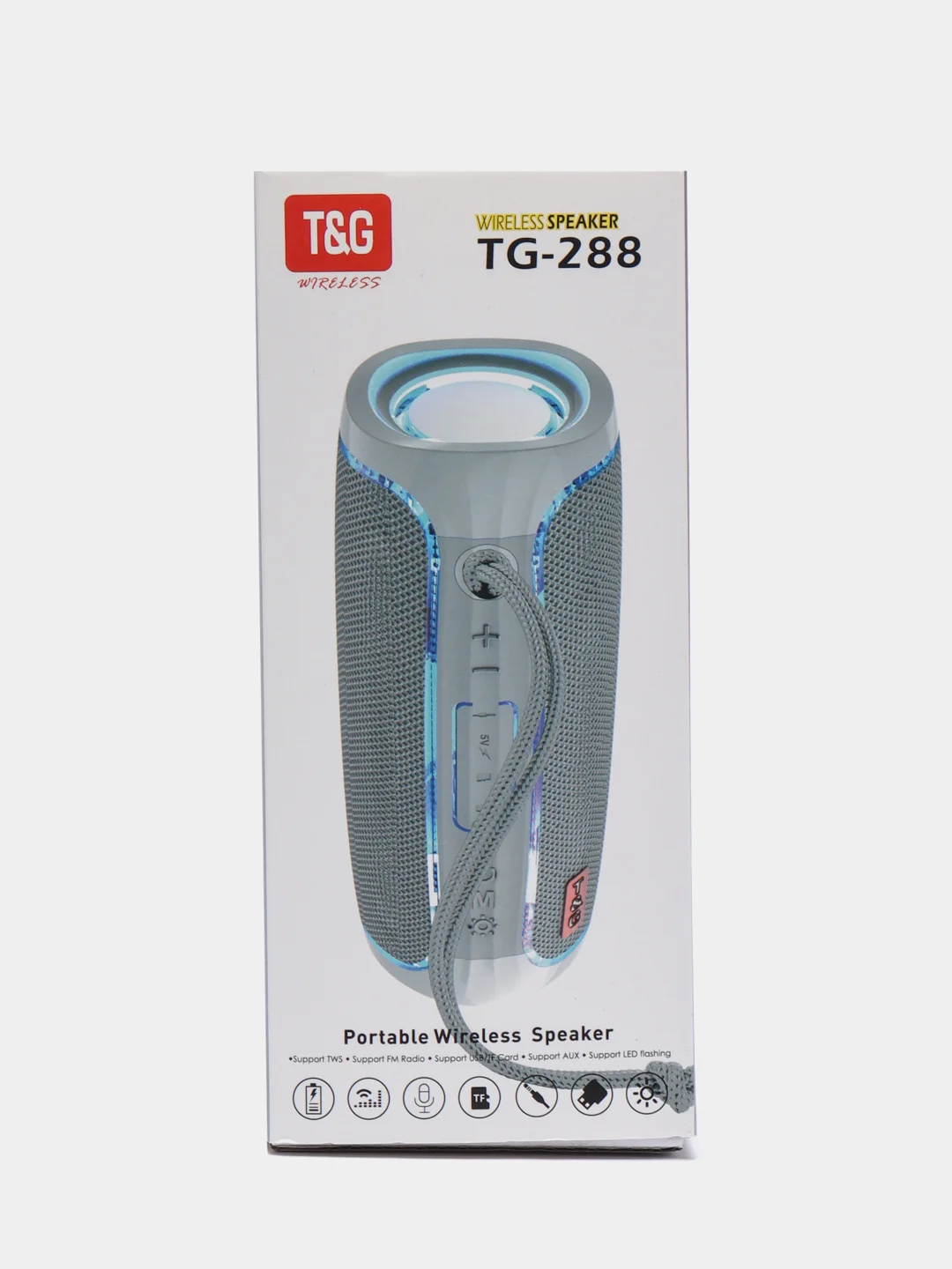 Черный беспроводная Bluetooth колонка TG-288, 1800мАч, 2 динамика, 10 Вт, FM радио