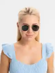Зеленый солнцезащитные очки, круглые