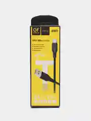 Черный кабель USB на Type-C "GFPower 01T", 1 метр, 2.4A, ПВХ, Android