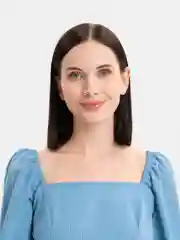 Белый серьги-пусеты с фианитом, 10 мм