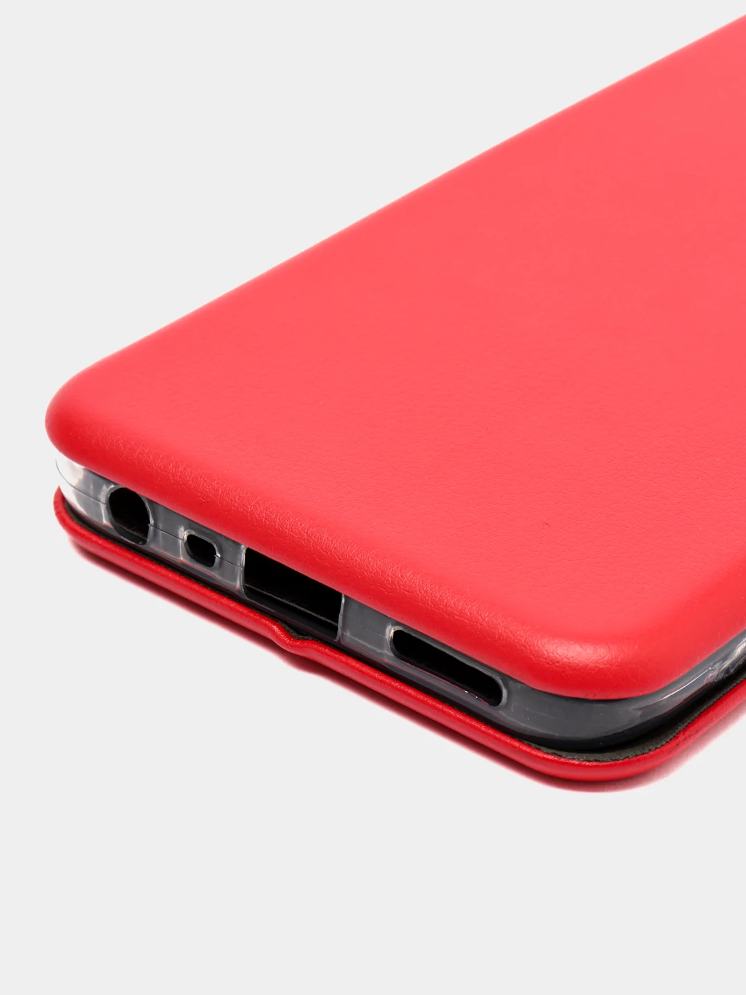 Красный чехол-книжка для Realme 8 5G (Реалми 8 5G), из экокожи