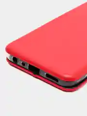 Красный чехол-книжка для Realme 8 5G (Реалми 8 5G), из экокожи