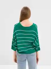 Зеленый футболка поло, в полоску