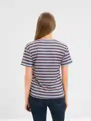 Приглушённый хаки футболка в цветную полоску, унисекс