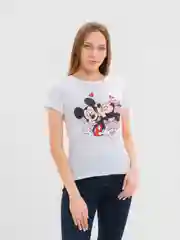 Белый футболка женская с печатью "Микки Маус", "Том и Джери"