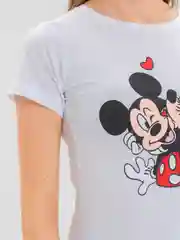 Белый футболка женская с печатью "Микки Маус", "Том и Джери"