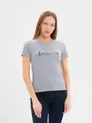 Серый футболка женская, с принтами "Сердце", "Лапка", "След"