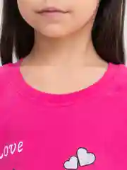 Тёмно-розовый футболка для девочки, 8-12 лет
