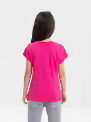 Тёмно-розовый футболка для девочки, 8-12 лет