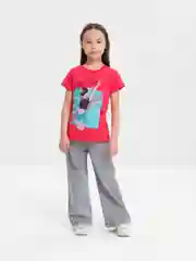Вишнёвый футболка для девочки, 8-12 лет