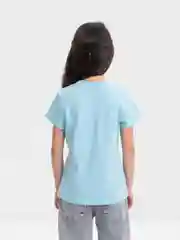 Голубой футболка для девочки, 8-12 лет