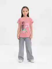 Тёмно-розовый футболка для девочки, 8-12 лет