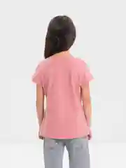 Тёмно-розовый футболка для девочки, 8-12 лет