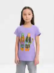 Сиреневый футболка для девочки, 8-12 лет