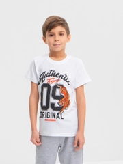 Футболка с принтом для мальчика, хлопок, 8-12 лет
