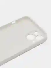 Белый чехол для iPhone (Айфон) 13 со стеклянной панелью