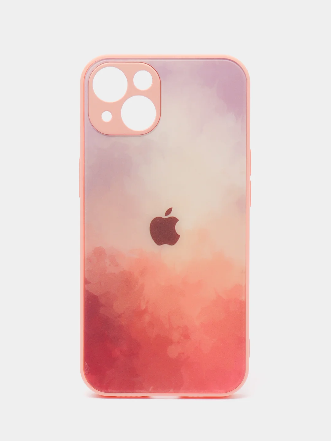 Коралловый чехол для iPhone (Айфон) 13 со стеклянной панелью