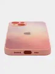 Коралловый чехол для iPhone (Айфон) 13 со стеклянной панелью