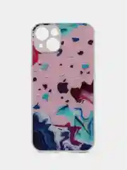 Пурпурный чехол для iPhone (Айфон) 13 со стеклянной панелью