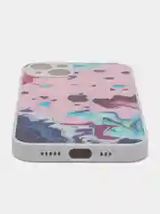 Пурпурный чехол для iPhone (Айфон) 13 со стеклянной панелью