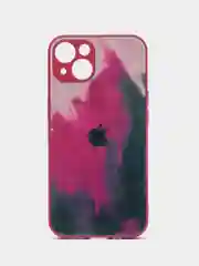 Фуксия чехол для iPhone (Айфон) 13 со стеклянной панелью