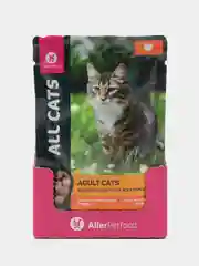 Влажный корм ALL CATS (Олл Кэтс), тефтельки с индейкой в соусе, 0,085 кг, 28 штук