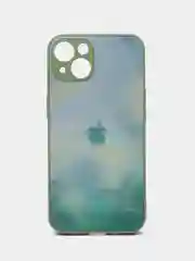 Горчичный чехол для iPhone (Айфон) 13 со стеклянной панелью
