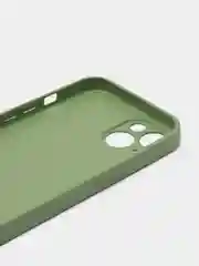 Горчичный чехол для iPhone (Айфон) 13 со стеклянной панелью