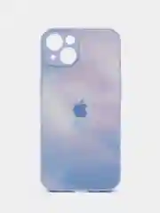 Фиолетовый чехол для iPhone (Айфон) 13 со стеклянной панелью