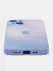 Фиолетовый чехол для iPhone (Айфон) 13 со стеклянной панелью
