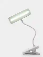 Белый led лампа настольная светодиодная, светильник на прищепке и гибкой ножке, 3 режима яркости