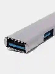 Тёмно-серый хаб Type-C на USB, USB на 4 порта USB, 4 х USB, для Macbook (Макбука)