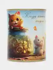 Хром копилка для денег монт и купюр "Доллары США" USD