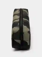 Зелёный хаки пенал школьный для мальчиков, на молнии, текстиль, ассорти
