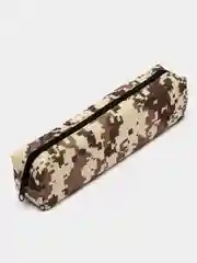 Хаки пенал школьный для мальчиков, на молнии, текстиль, ассорти