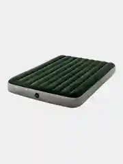Надувной матрас Intex + встроенный ножной/на батарейках насос, 99х191х25см / 152х203х25см