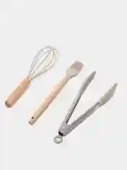 Бежевый набор из 12 кухонных принадлежностей/ набор для кухни/ подарок женщине