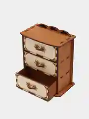 Карамельный шкатулка деревянная для бижутерии "Комод"